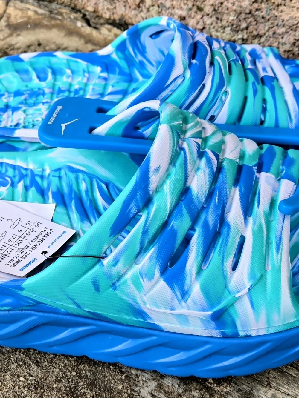 HOKA Blue Teal Wave Slide Sandals